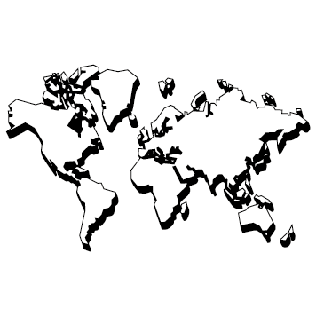 Sticker carte du monde